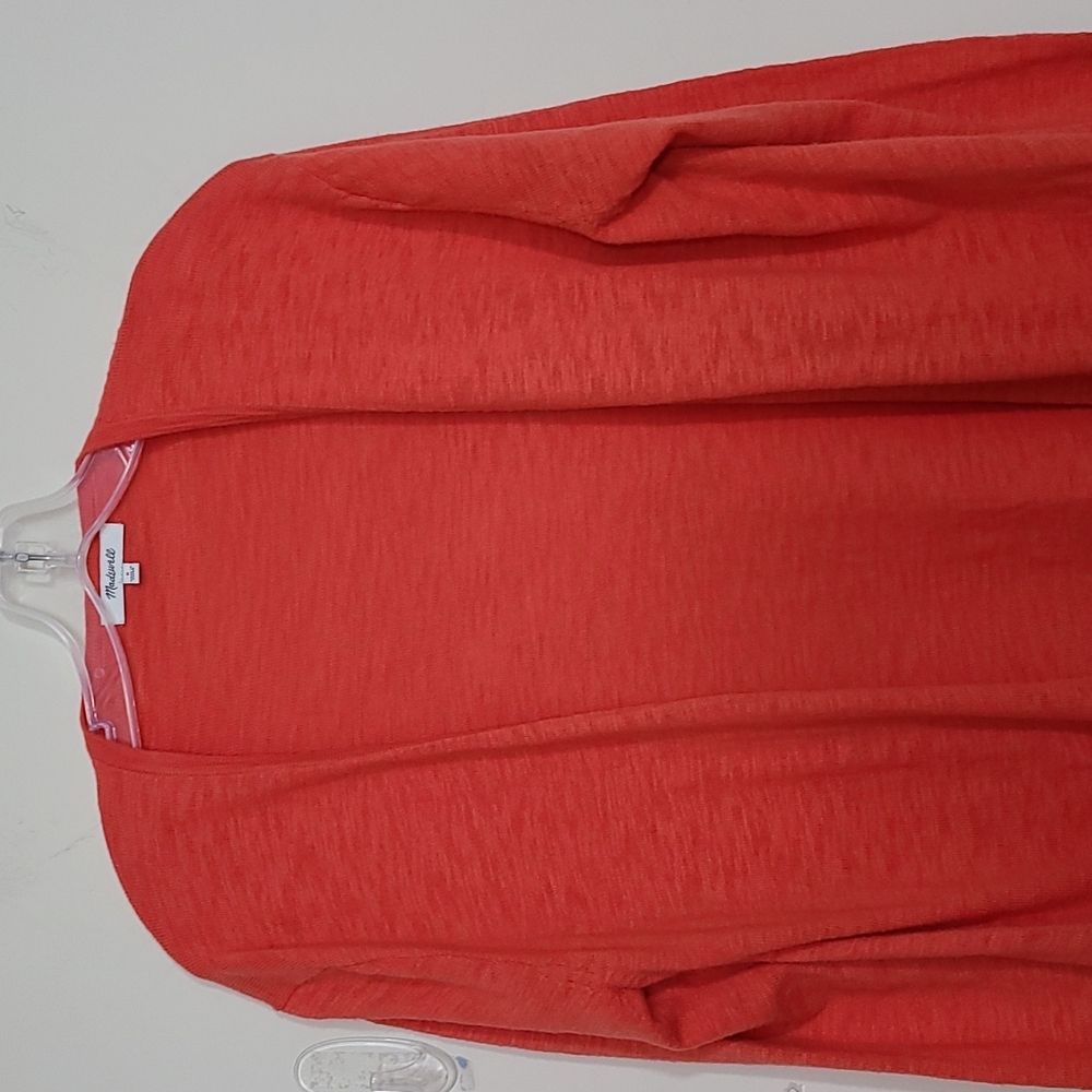 Madewell Open Front Lightweight M2235 Cardigan Orange Size S - Picture 2 of 9